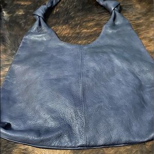 Free People large knotted leather hobo